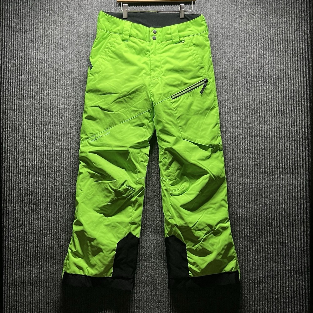 Obermeyer Snow‎ Pants Youth XL (18-20) Neon Green Insulated Waterproof Boot Cut